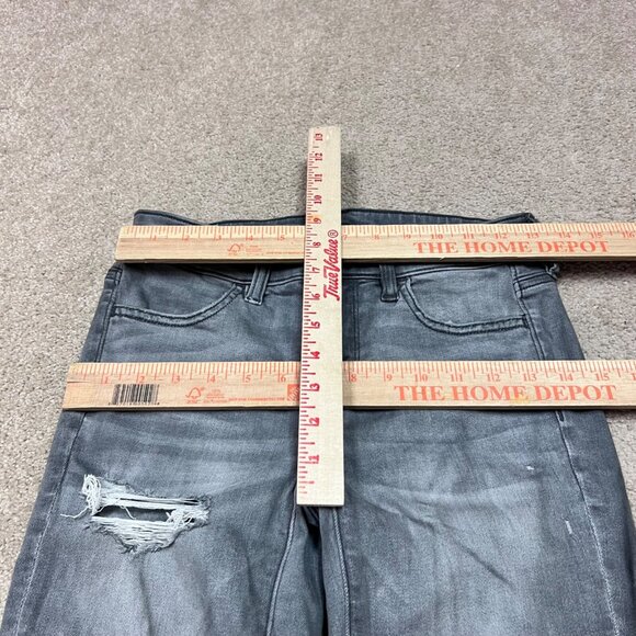 American Eagle Outfitters Jegging Jeans Women’s Gray Distressed Pockets Size 2 - Picture 2 of 10